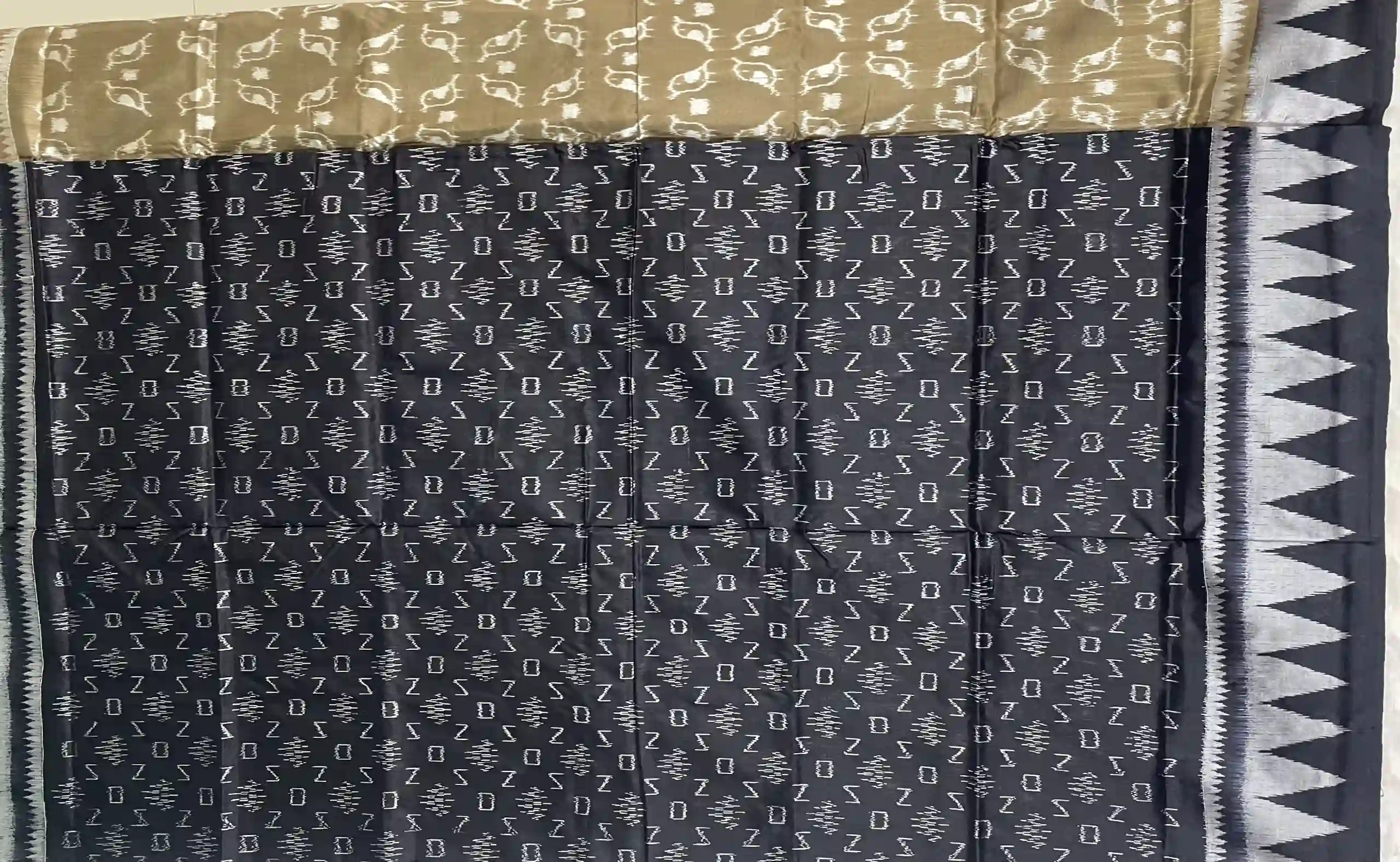Beautiful works on the black blouse piece