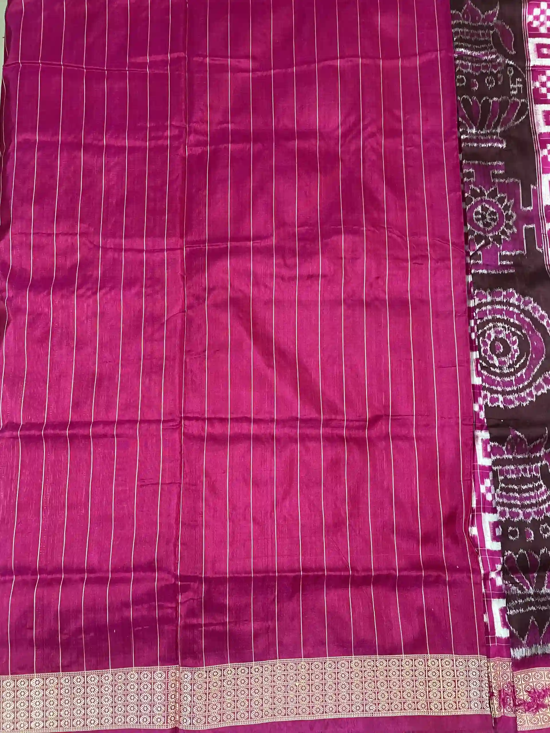Magenta color blouse piece with strip
