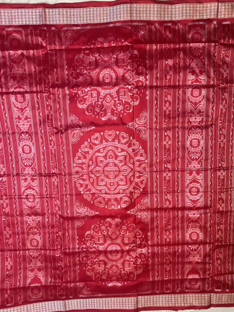 Emerald Green Sambalpuri Ikat Saree with Pasapalli Motifs
