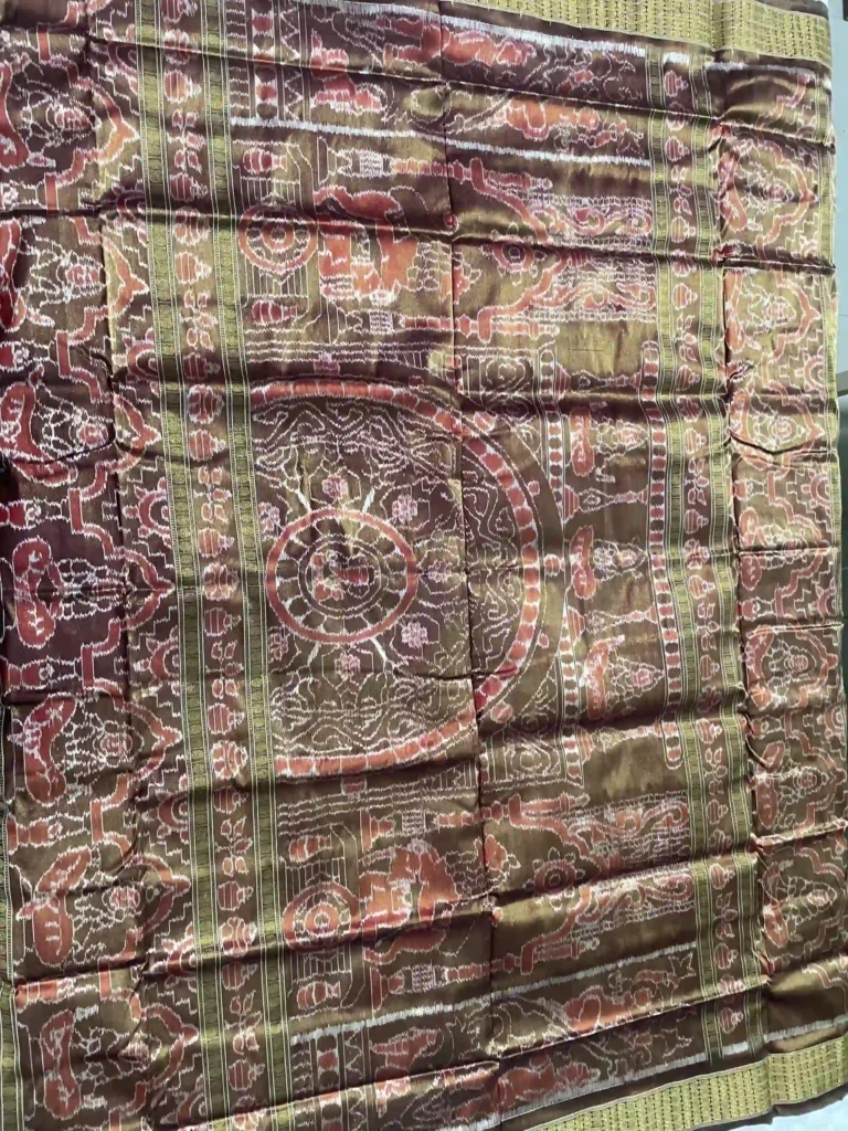 Dusty Rose Sambalpuri Silk Saree with Tree of Life Motifs