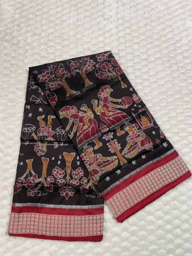 Black Sambalpuri Silk Saree – Mahul Beta 2.0